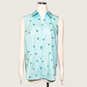 Basic Editions Palm Tree Blouse